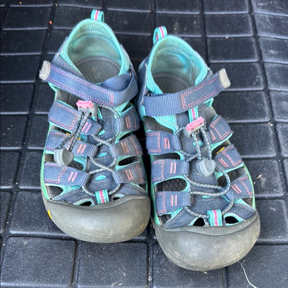 Kids Outdoor Sandals - Blue and Pink